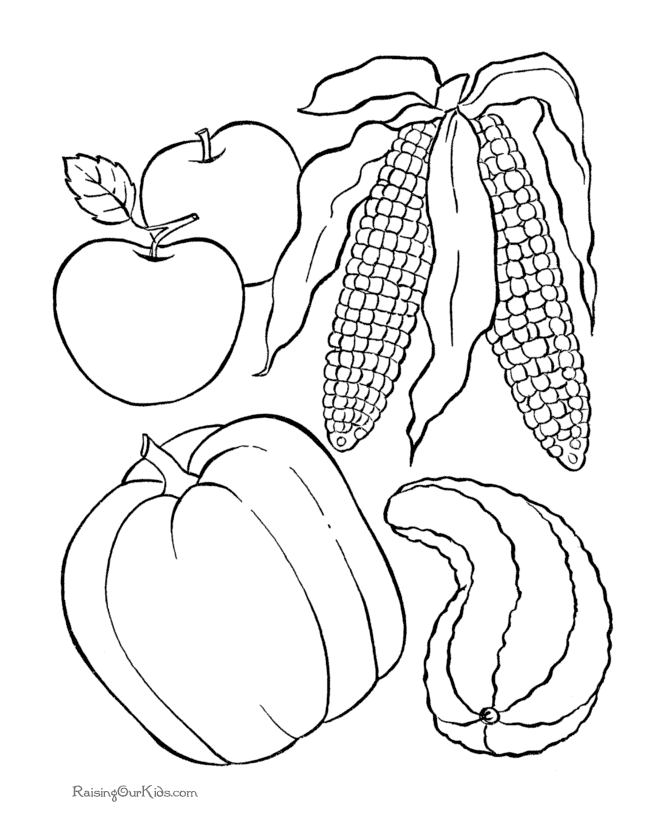 Kids printable Thanksgiving coloring pages