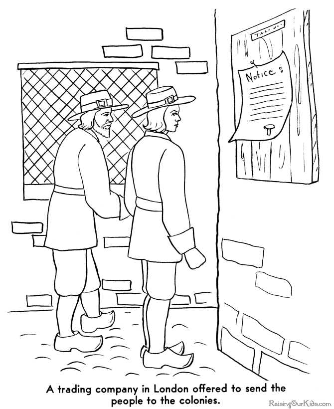 Origin of Thanksgiving coloring pages