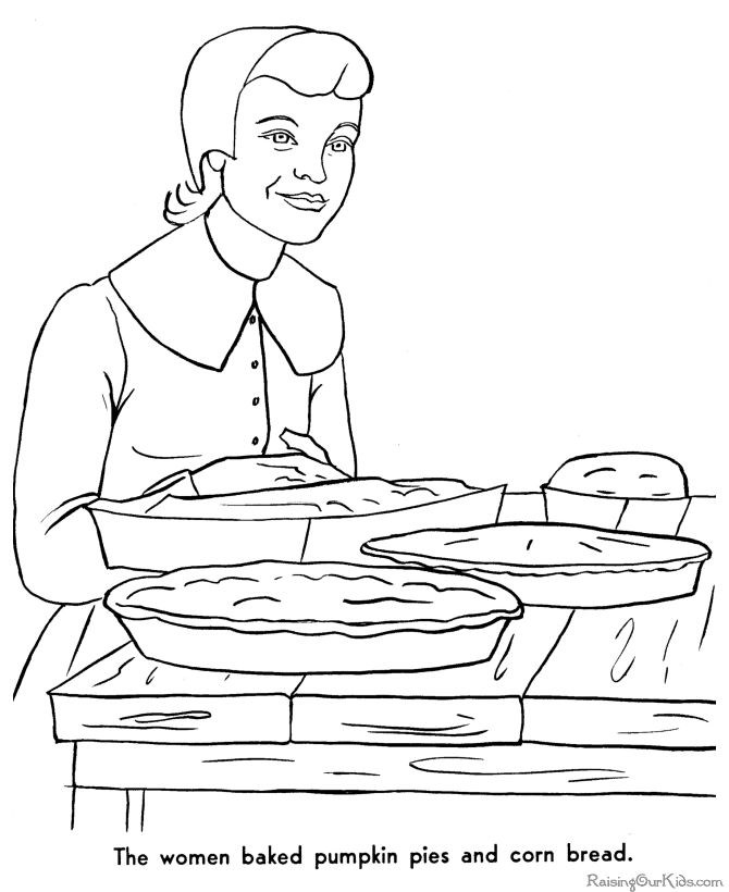 First Thanksgiving coloring pages