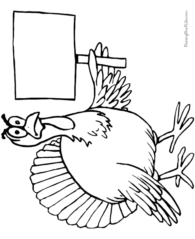 a turkey for thanksgiving coloring pages - photo #49