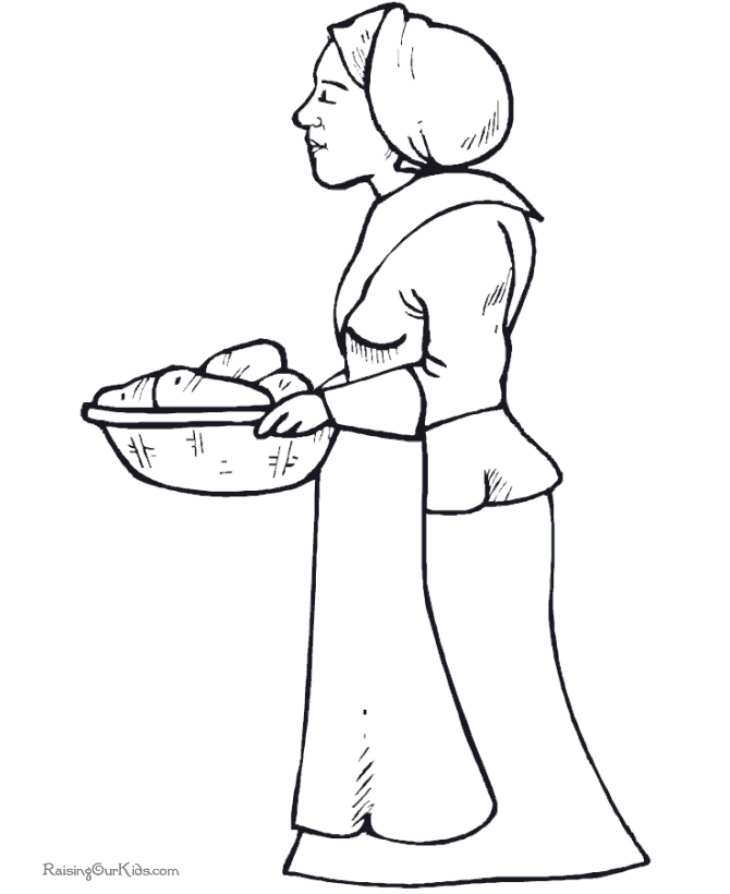 Thanksgiving dinner coloring sheets