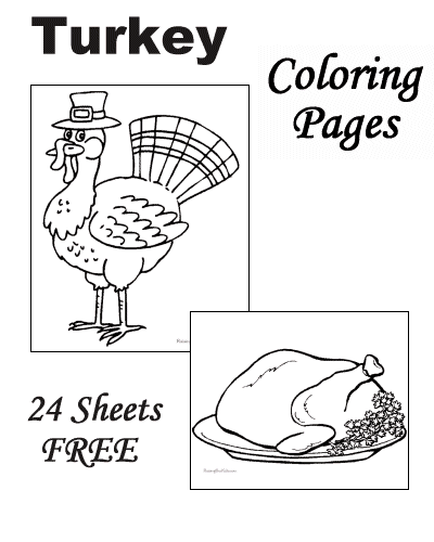 Turkey coloring pages!