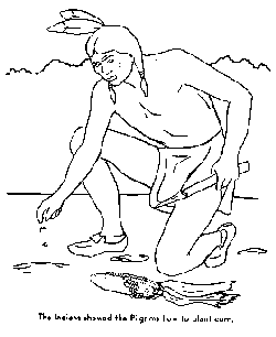 coloring page of First Thanksgiving