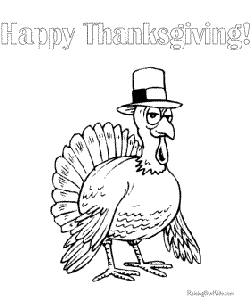 Coloring pages of Happy Thanksgiving