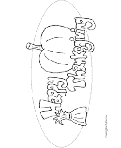 coloring page of Happy Thanksgiving