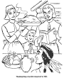 Thanksgiving dinner coloring pages