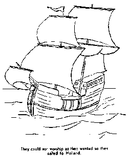 Pilgrims coloring pages