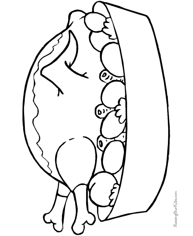 Printable Thanksgiving dinner coloring pages