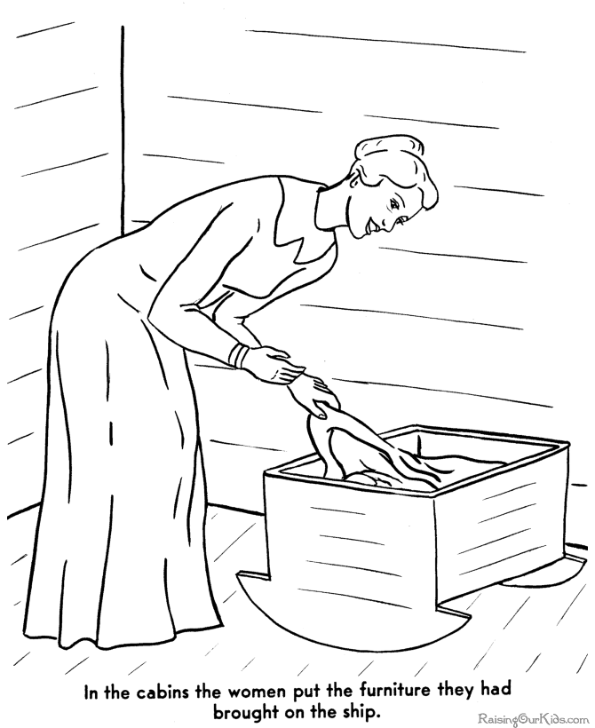 Story of the first Thanksgiving coloring pages