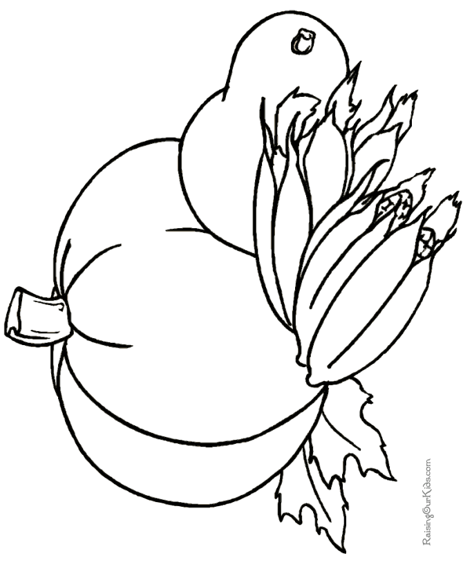 Child Thanksgiving coloring pages to print