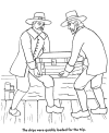 Pilgrims to America coloring pages