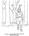 Pilgrim and Indians coloring pages