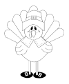 Turkey coloring page to print